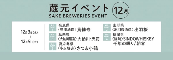 蔵元イベント 12月 ①